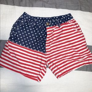 Men’s American Flag Print Chubbie Shorts Sz M